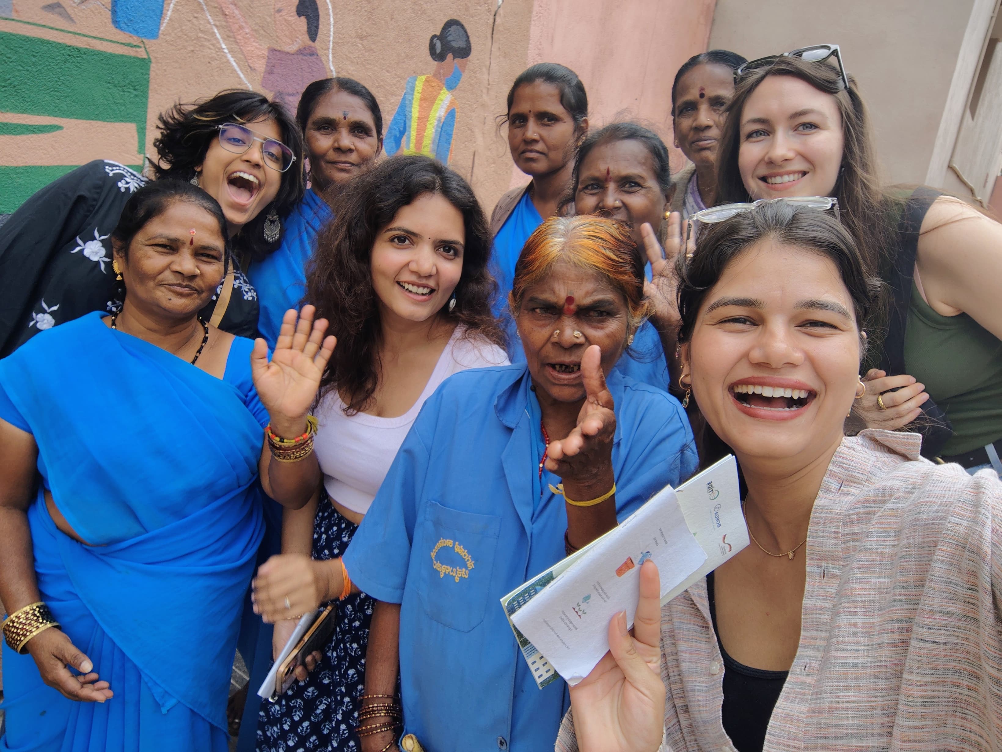 Soniya Suman with women during a field visit
