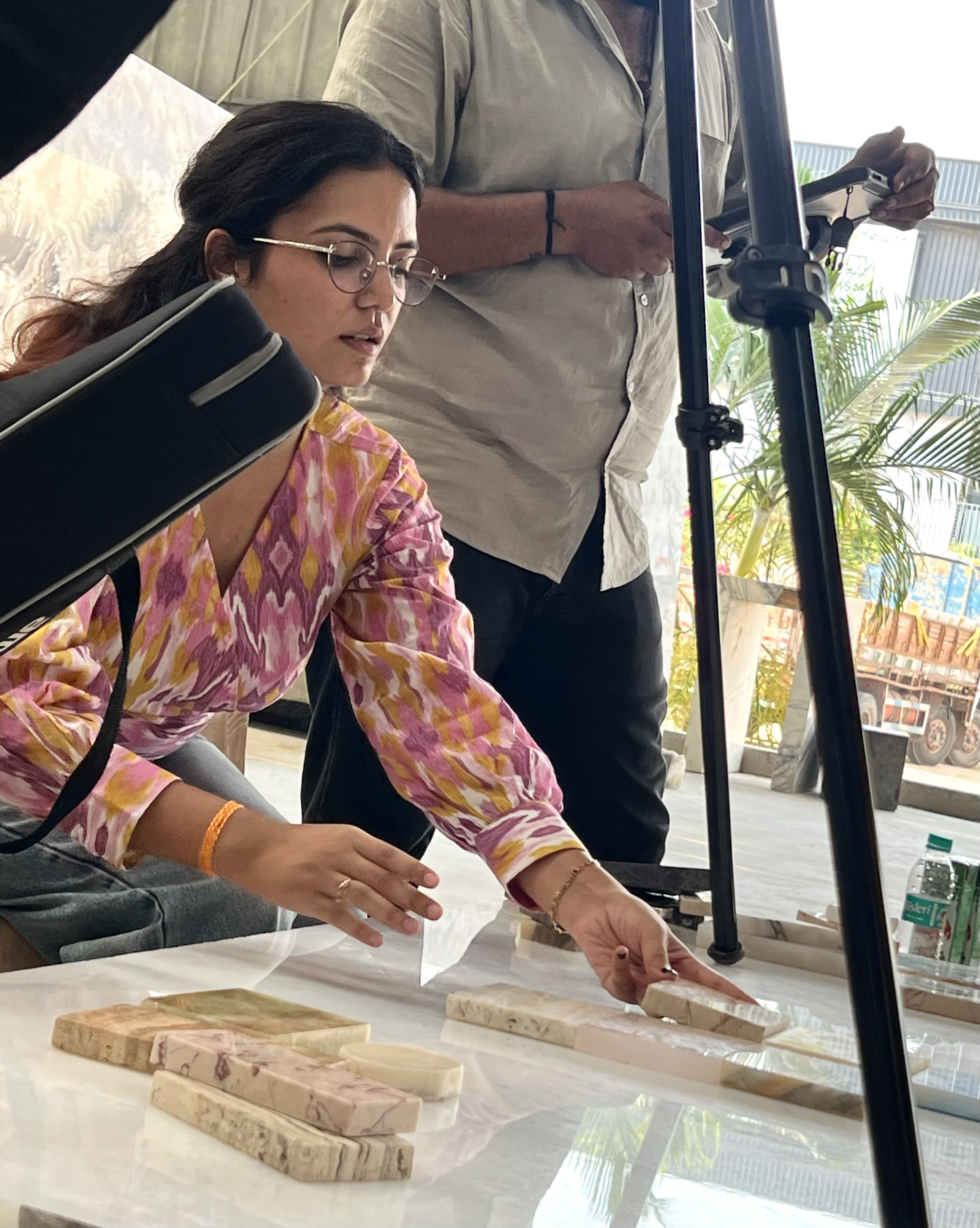 Material exploration linked to marble work