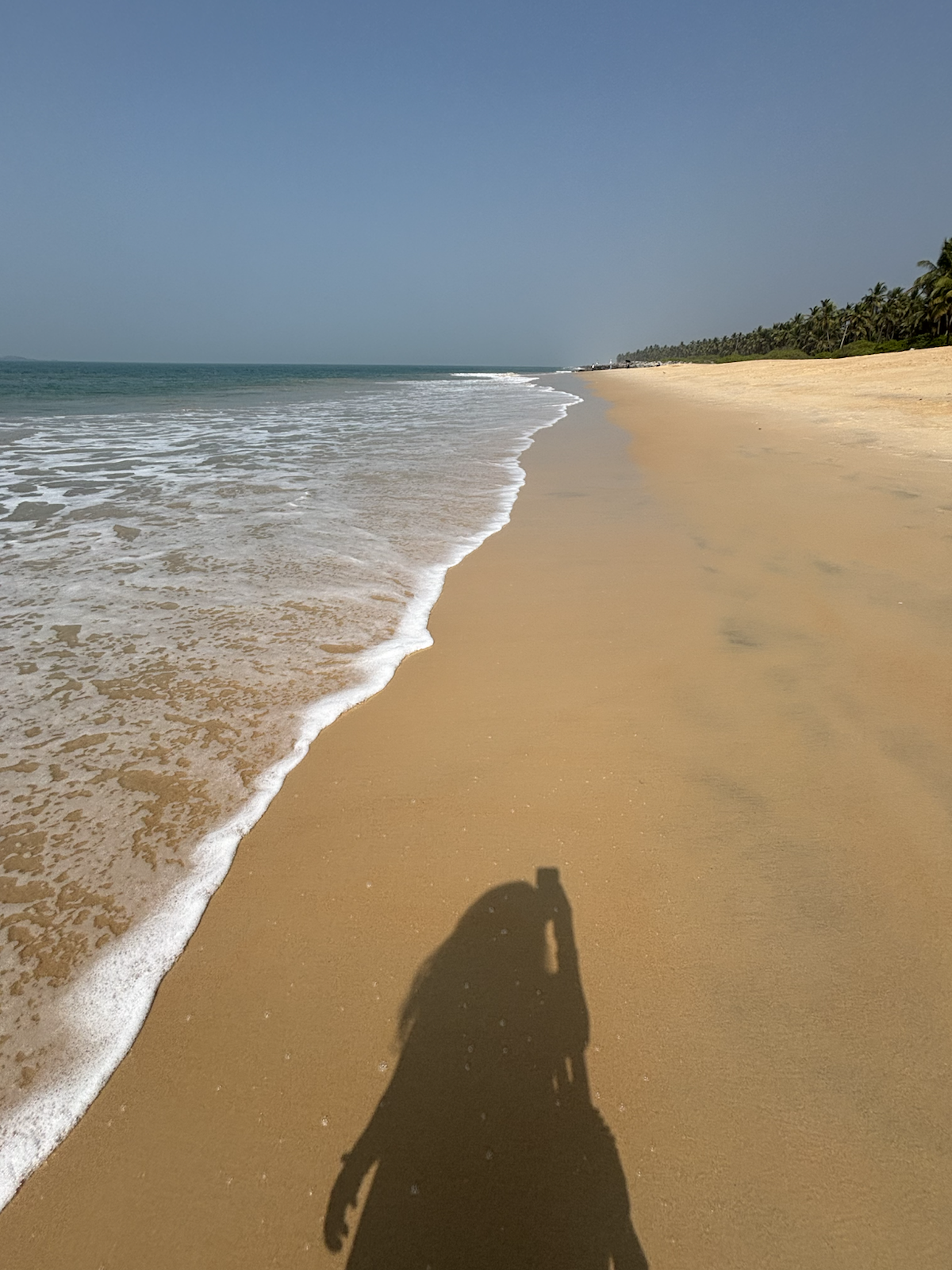 A quiet beach during a weekend trip