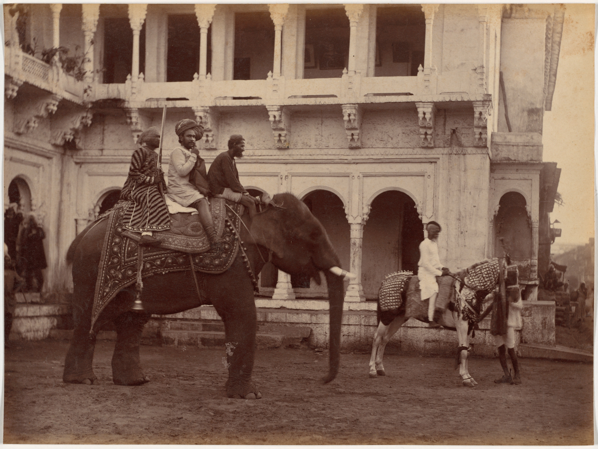 Historic elephant photograph for Early Photography in India